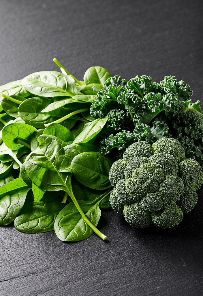 Légumes verts riches en nutriments